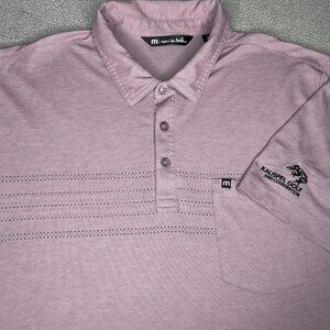 Travis Mathew Polo Shirt Mens XL Purple Kalispel Golf Country Club Pima Cotton